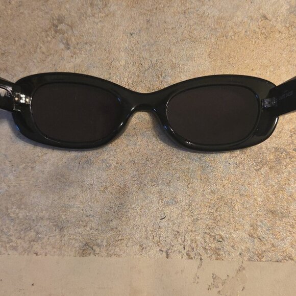NEW Aire Sunglasses Calisto Black Rectangle Frame Trendy with Bag Cat Eye